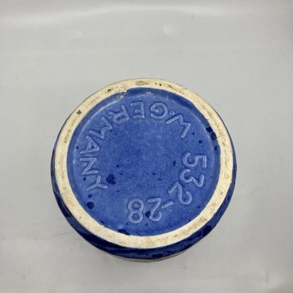 Vintage SCHEURICH KERAMIK Blue Mottled Vase 532-28 West German Pottery MCM - Picture 7 of 10